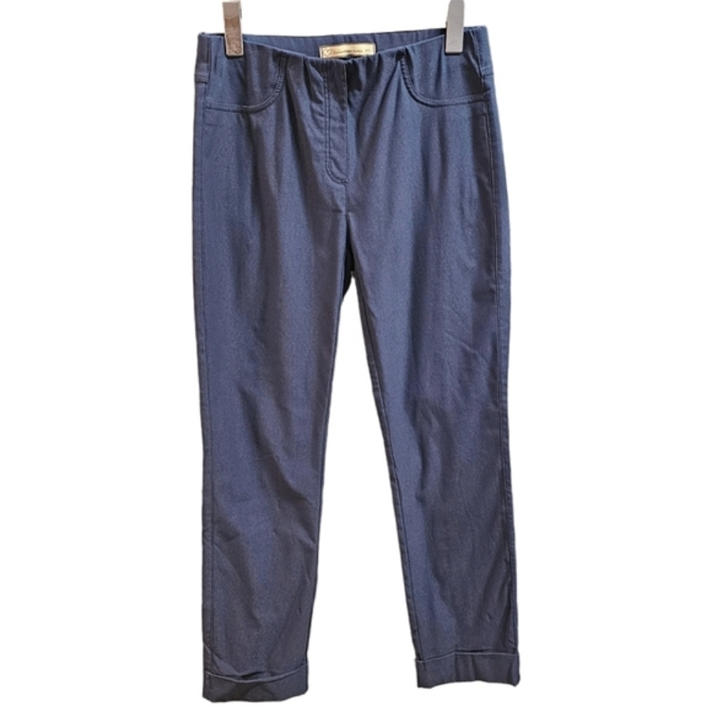 Stehmann Igor 782 Navy Pull On Trousers Size 4  28" Inseam Comfort Waistband